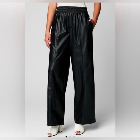 Blank NYC Pants - Blank NYC "Off The Record" Faux Leather Wide Leg Pant NWT